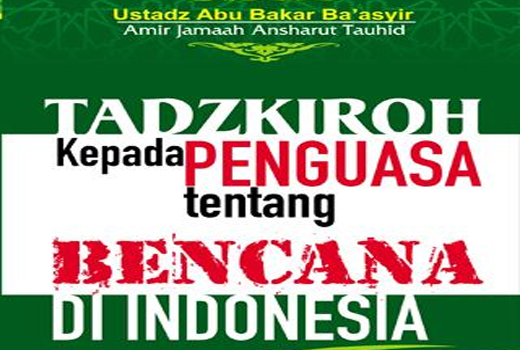 Surat Tadzkiroh Kepada Penguasa Tentang Bencana Di Indonesia